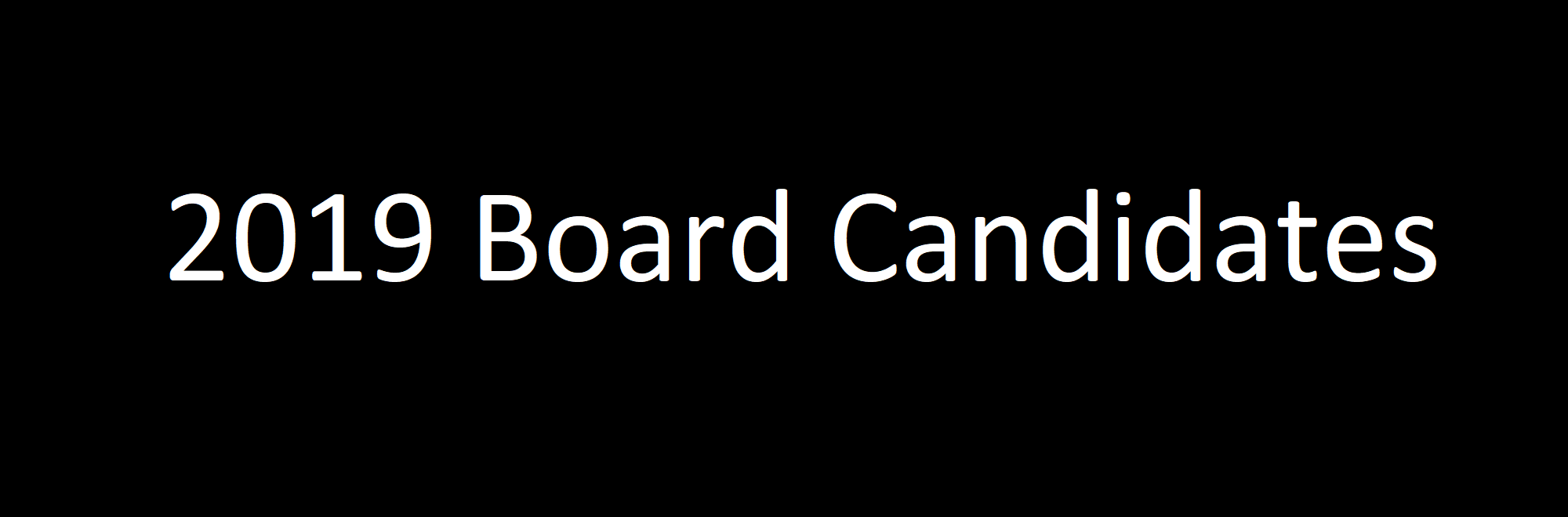 2019 Board Candidates